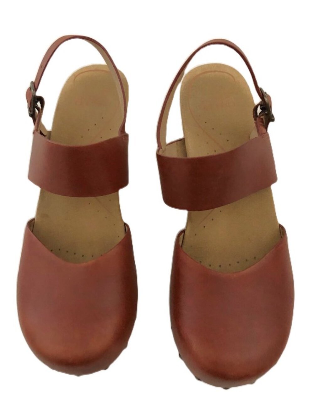 Dansko Thea Leather Ankle Strap Clogs Size 40